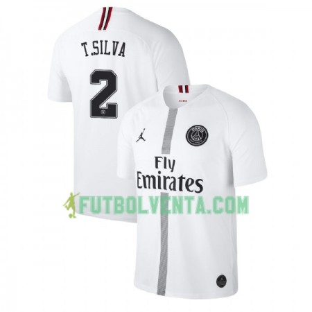Camiseta de fútbol Paris Saint Germain Thiago Silva 2 Jodan Blanco 3ª equipación 2018/2019 Camiseta de fútbol Paris Saint Germain Thiago Silva 2 Jodan Blanco 3ª equipación 2018/2019
